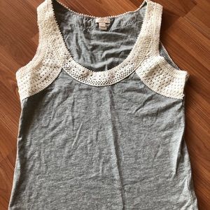 J.Crew lace trim tank